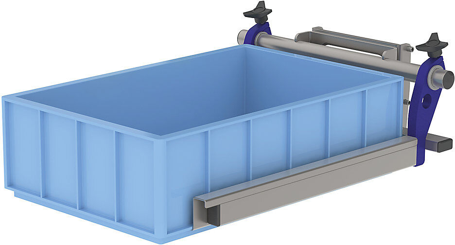 kaiserkraft Kistengabel für mobilen Lift, Breite einstellbar 225 - 450 mm, Länge 500 mm