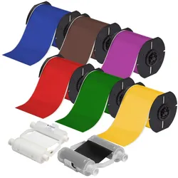 Brady, Etikettenrolle, B30-PM-KIT, Set für die Rohrkennzeichnung für BBP3x Drucker (1 Set = 9 Rollen)