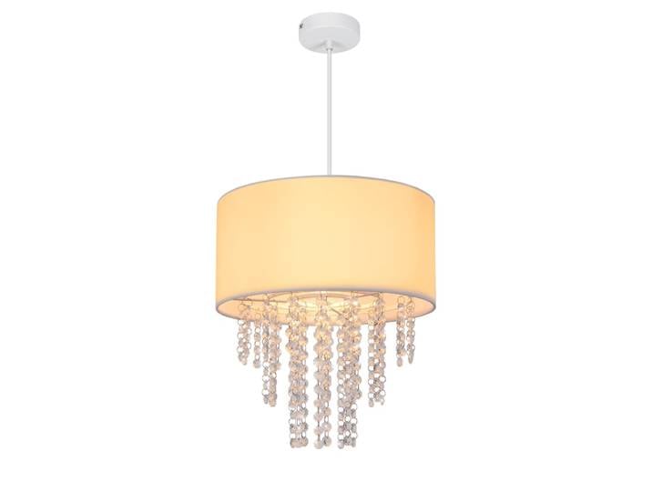 Suspension en cristal en fer, beige, h.192cm