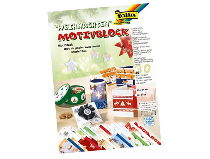 Folia Bringmann Kerst Design Blok Pad Meerkleurig