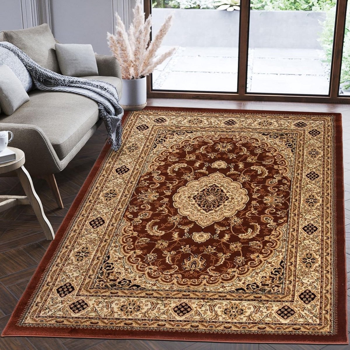 Bruin Traditioneel Oosters Vloerkleed - Rechthoekig - 160 x 220 cm