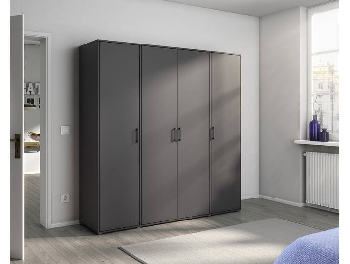 Drehtürenschrank Voyager 187cm Grau/Graumetallic Comfort