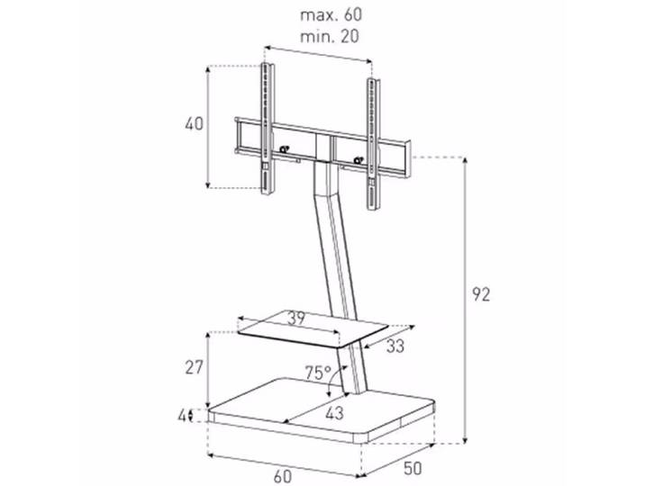 Balcar PL2710-WHT-SLV Möble PL2710 Weiss Alu – TV Möbel