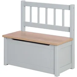 roba Kindertruhenbank »Woody« - 56x28x53cm - grau -