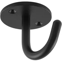 Simausrom, Kleiderhaken + Wandgarderobe, Einfach-Haken Delta Höhe 59 mm, Breite 71 mm, Stahl schwarz Feinstruktur