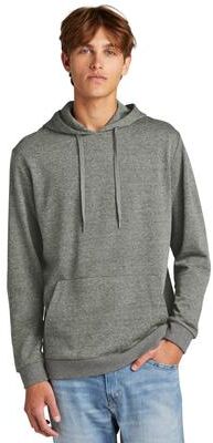 District DT1300 Perfect Tri Fleece Pullover Hoodie in Heathered Charcoal size Small   Polyester Blend