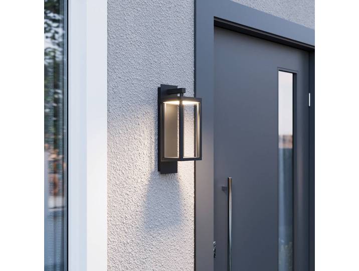 LED Aussenwandleuchte Ferdinand Lucande, alu / grau / zink, Aluminium, Modern, LED Wandleuchte außen