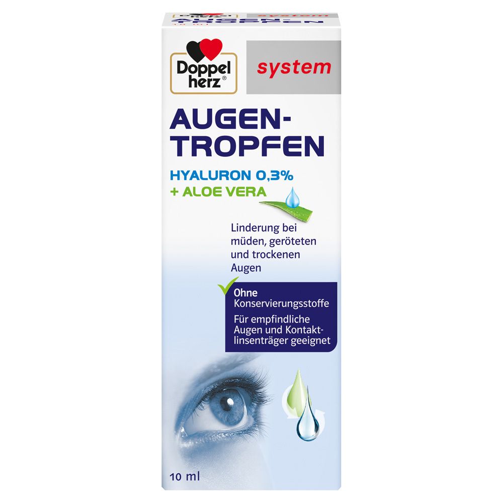 Doppelherz Augen-Tropfen Hyaluron 0,3% system 10 ml Flüssigkeit