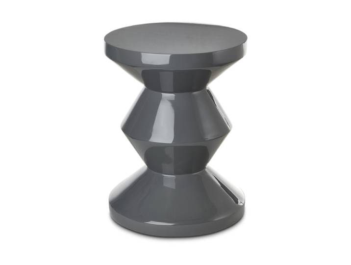 Design Beistelltisch & Hocker „Zig Zag“ Dunkelgrau Pols Potten