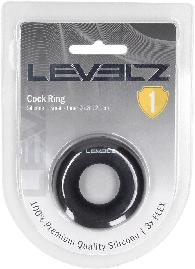 Levelz Cockring en silicone liquide - S - Noir