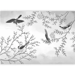 Artgeist, Tapete, Fototapete - Birds in the Garden - Third Variant (150 x 105 cm)