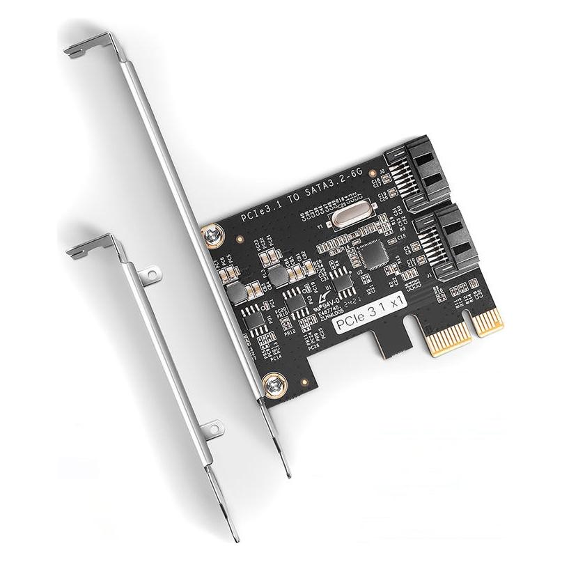 Axagon PCES-SJ2 Kontroler PCIe 2x wewnętrzny port SATA 6G, chipset JMB582 SP & LP (PCES-SJ2)