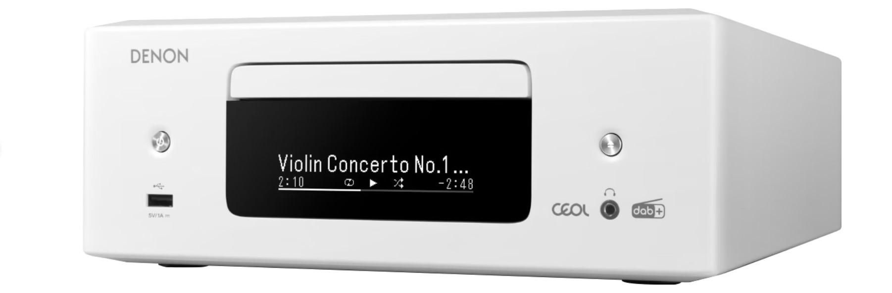 Denon RCD-N12, 65 W, 3,5 mm, 3.5mm, DAB, DAB+, Spotify, CD-R, CD-RW