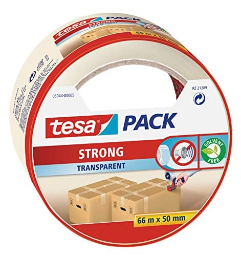 tesapack PP STRONG verpakkingstape transparant 66 m x 50 mm van tesa