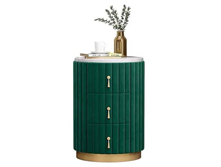 AZHKJKZH Nachttisch Marmoroberfläche Nachttisch Regal Schlafzimmer Wohnzimmer Wohnzimmer Schlafzimmer(Grün)