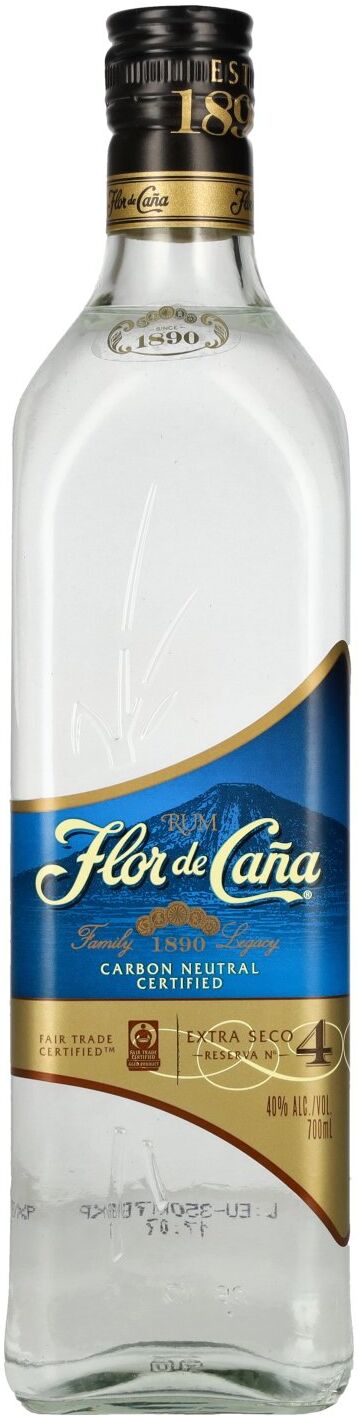 Flor de Caña Flor de Cana Extra Seco Reserva N° 4 40% Vol. 0,7l
