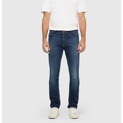 Straight-Jeans MAC "Arne Pipe", Herren, Gr. 34, Länge 30, blau (dunkelblau 3d wash), Denim/Jeans, Obermaterial: 89% Baumwolle, 10% Hanf, 1% Elasthan, Jeans Straight-Jeans