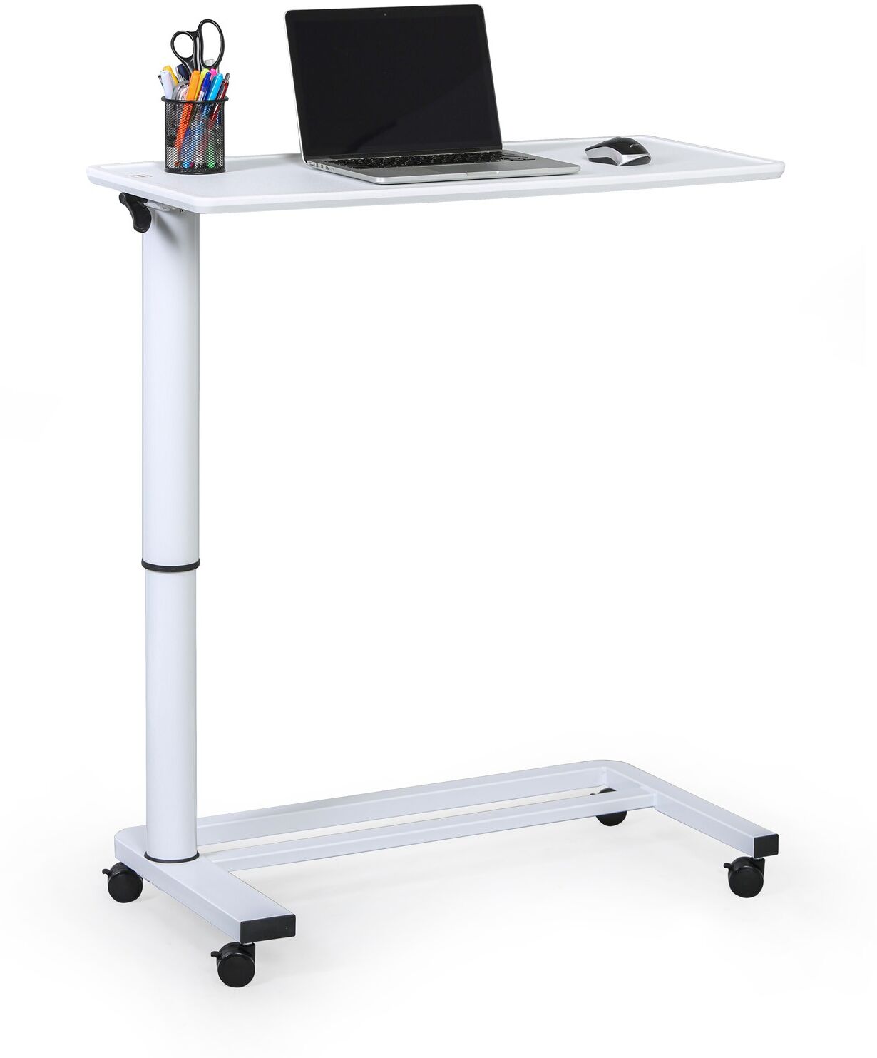 B2B Partner Fahrbarer höhenverstellbarer Tisch, 90x42 cm