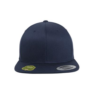Flex Cap FLEXFIT "Flexfit Unisex Organic Cotton Snapback", Gr. onesize, blau (navy), 98% Baumwolle, 2% Elasthan, unifarben, Caps