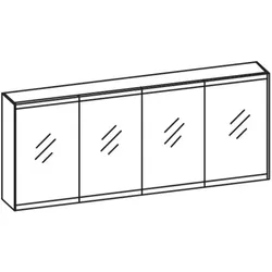 Artiqua LED-Spiegelschrank, Graphit Struktur quer, 072-SDT-1-17-401 072-SDT-1-17-401