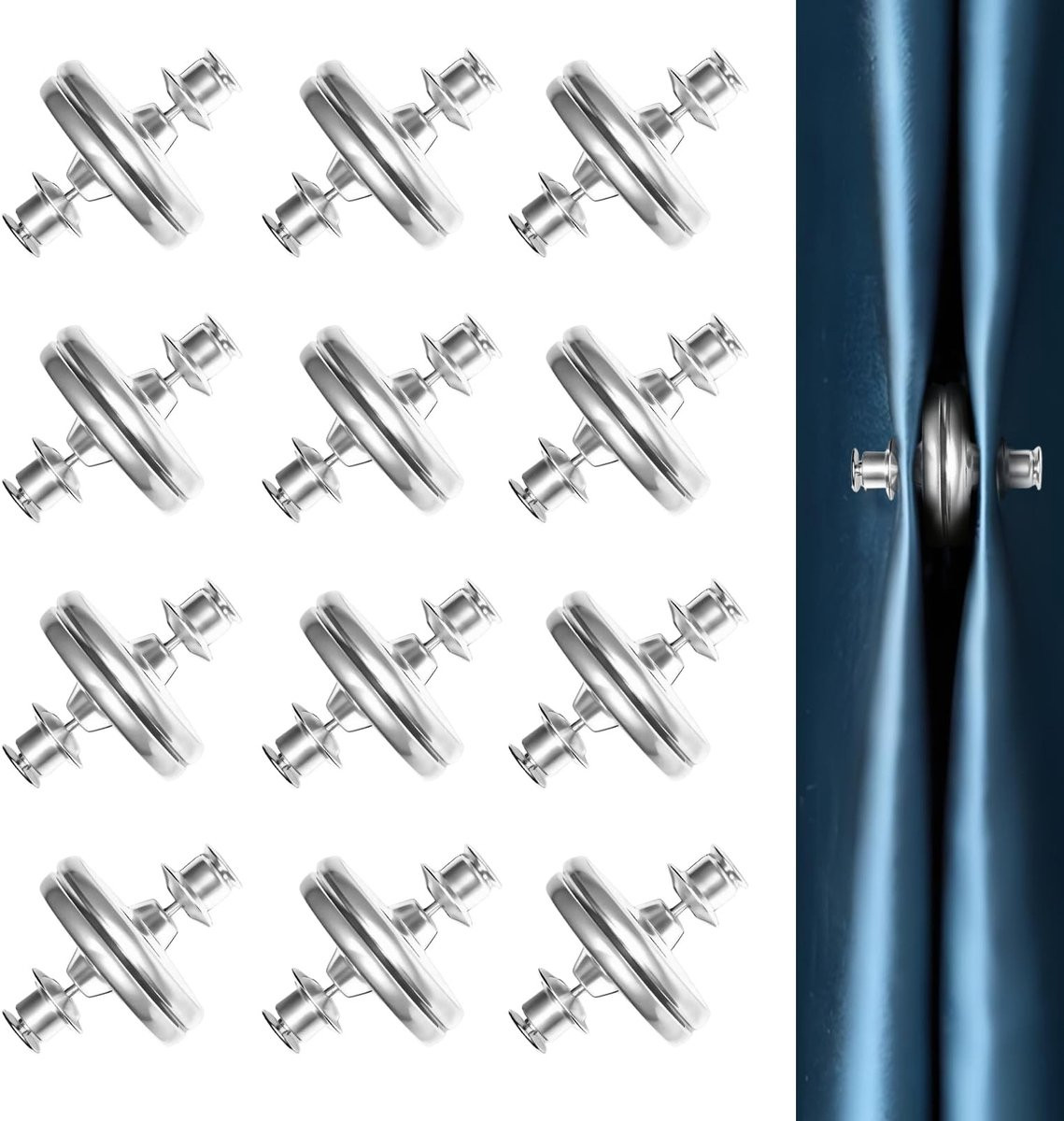 Dailygoods Cosensi Magnetische Gordijnmagneten - 12 paar