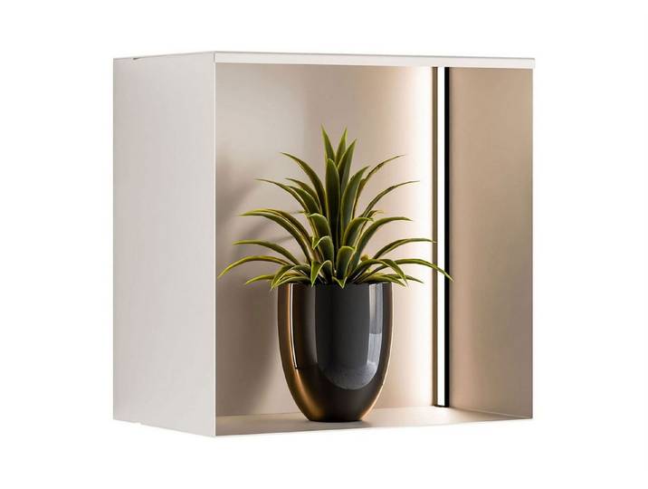 Lookway Regal QUADRO aus Metall mit LED-Beleuchtung, 33x33x20