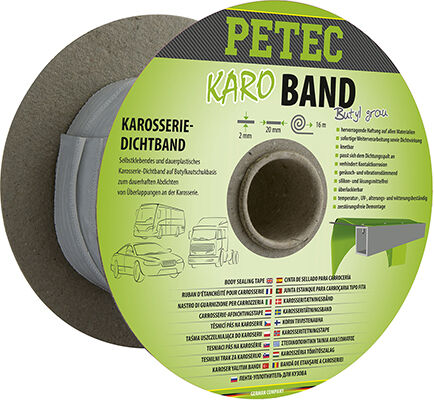 Petec Dichtstoff Karosserie-Dichtband Buthyl (20mm X 2mm 16m) 87520