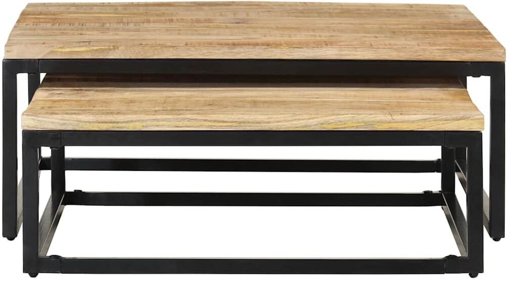 vidaXL Tables gigognes 2 pcs Bois solide de manguier