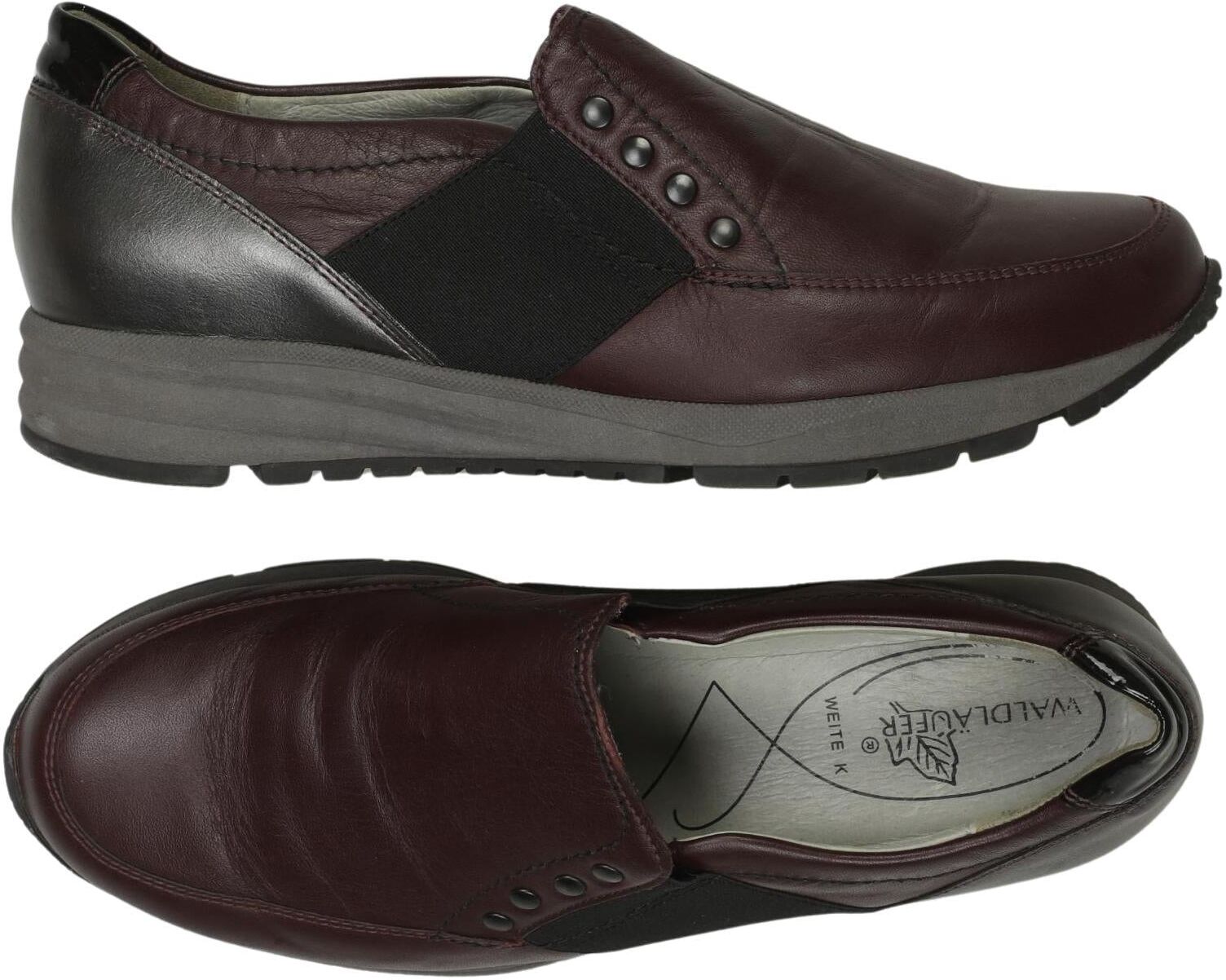 waldläufer Damen Halbschuh, Bordeaux, Gr. EU 38 (UK 5), Leder - Second Hand