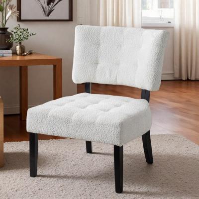 "27"" Boucle Tufted Accent Chair with Oversized Seating and High-Density Foam and Kiln-Dried Hardwood Frame"