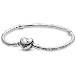 Pandora 594594C00 Damen-Armband Silber mit Herz-Verschluss, 23 cm