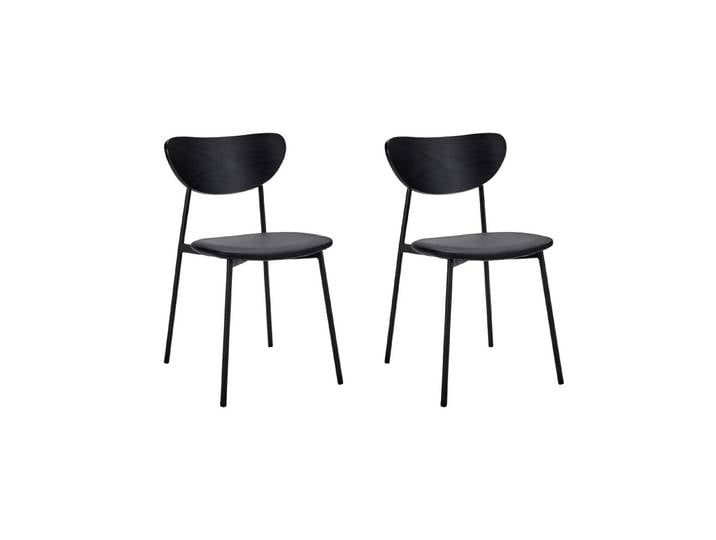 House Doctor Must Stuhl mit Sitz 2er-Pack Schwarz