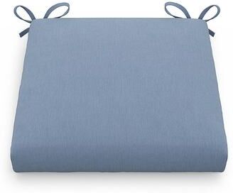 "19-1/2"" X 19-1/2"" Sunbrella Outdoor Seat Cushion - Knife-Edge, Knife-Edge/Ocean - Grandin Road"