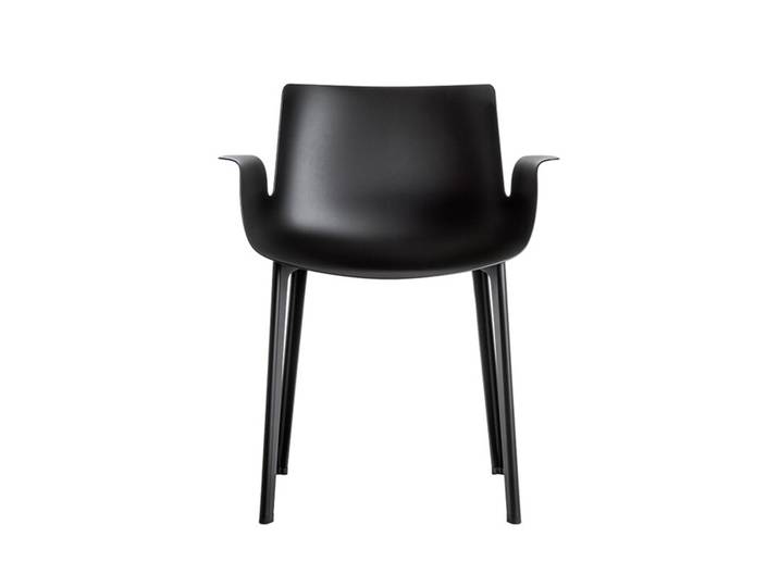 Kartell Stuhl Piuma schwarz, Designer Piero Lissoni, 62x77x54 cm