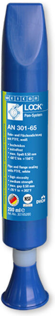 WEICONLOCK® AN 301-65 Rohr- und Flächendichtung, mit PTFE, mittelfest, mit Trinkwasserzulassung, 200 ml, weiß (30165200)