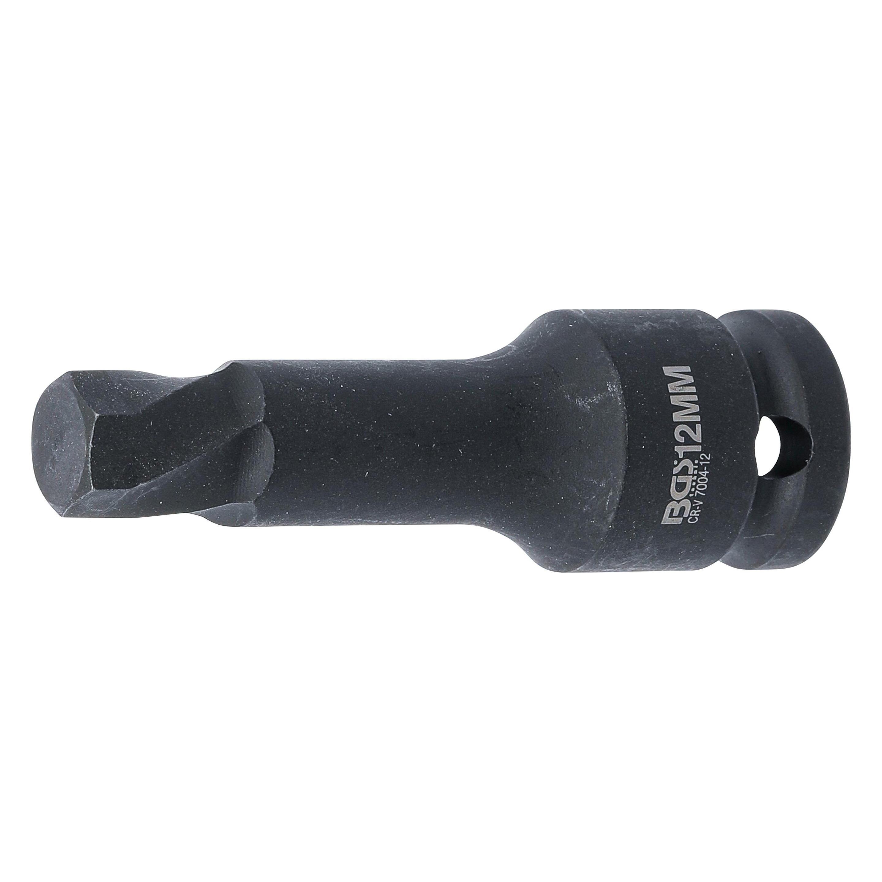 BGS Schraubenausdreher | Antrieb Innenvierkant 12,5 mm (1/2") | für defekten Innensechskant 12 mm (7004-12)