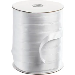 SPRINTIS Satinband 6 mm, weiß, 300 m Rolle, Geschenkband für kreative Schleifen, Dekorationen, Geschenkverpackungen und Bastelprojekte, Polyester