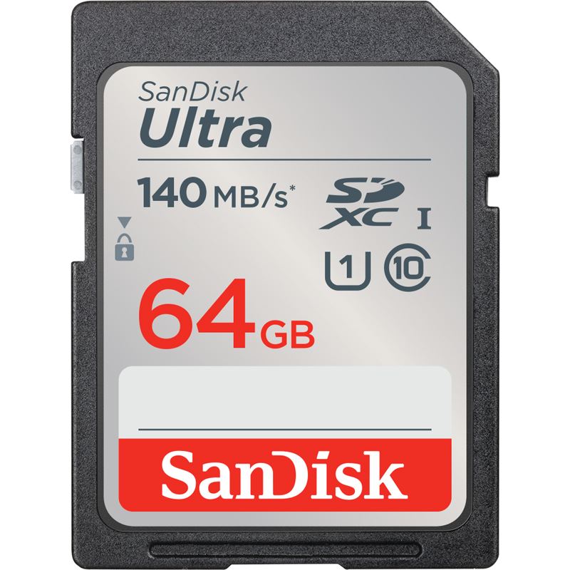 64GB SanDisk SDXC ULTRA 140MB/s Class 10 UHS-I