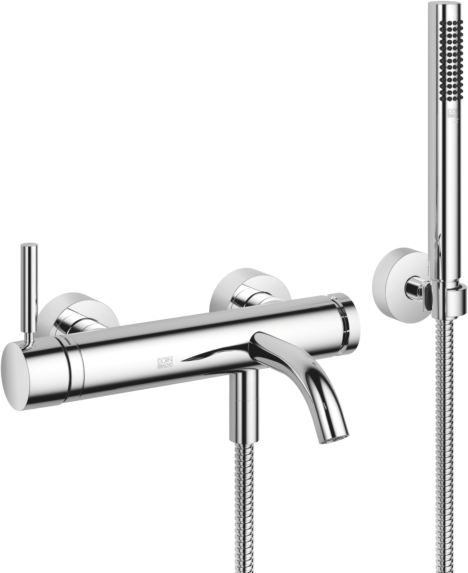 Dornbracht Meta Einhandmischer 33233660-00 für Wanne, Wandmontage, mit Garnitur, chrom