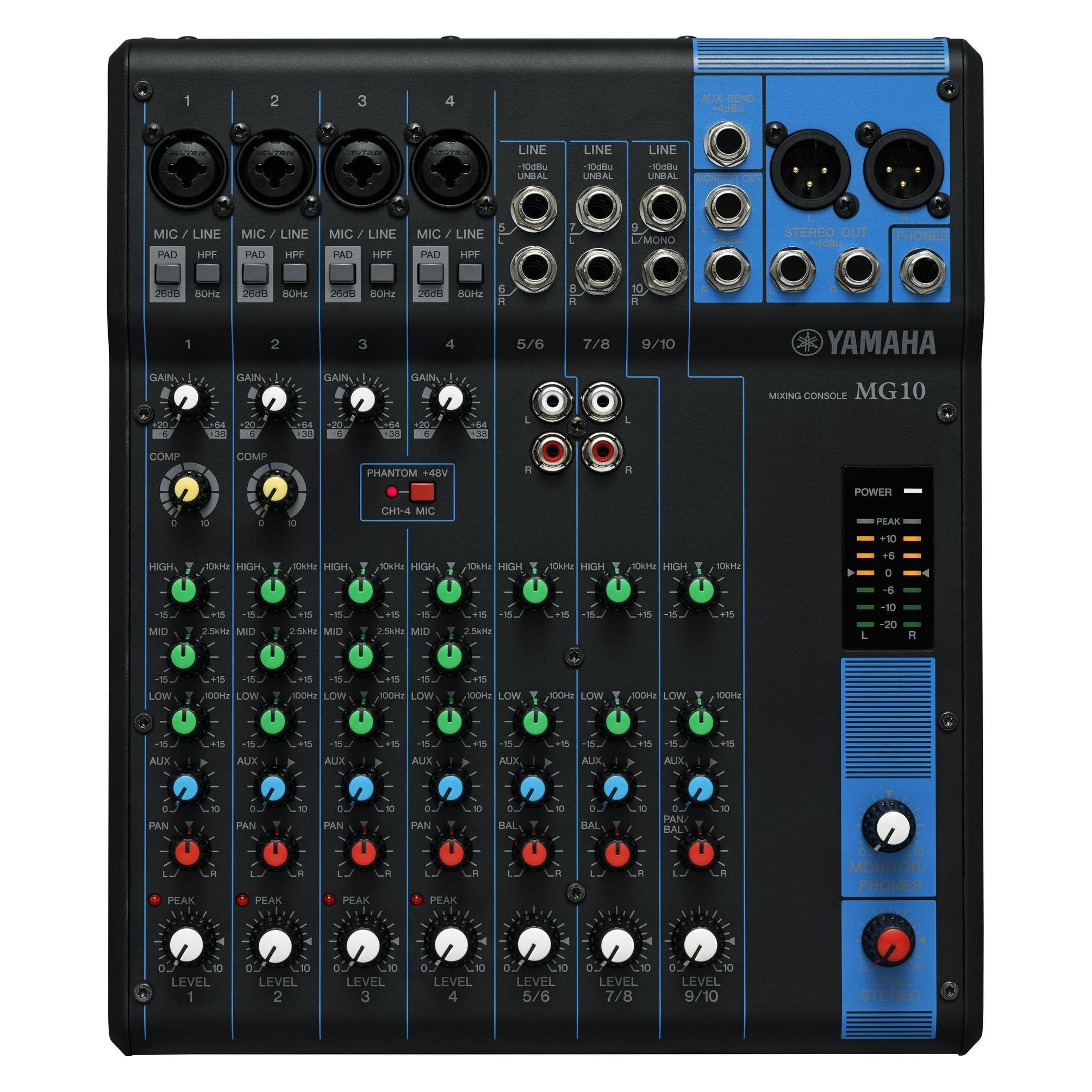 Yamaha MG10 (Clubmixer, Studio- und Livemixer) (CMG10YEM)