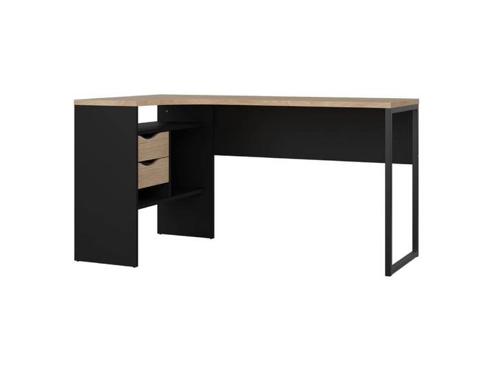 Bureau en bois noir 145x81x77h cm