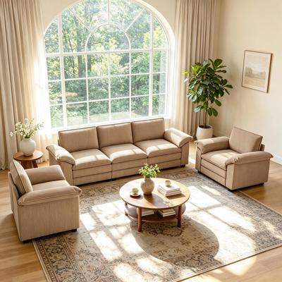 DREAMSIDEA Corduroy Living Room Seating Set