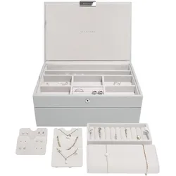 Schmuckkästchen Classic Premium Stackers doppelt, grau