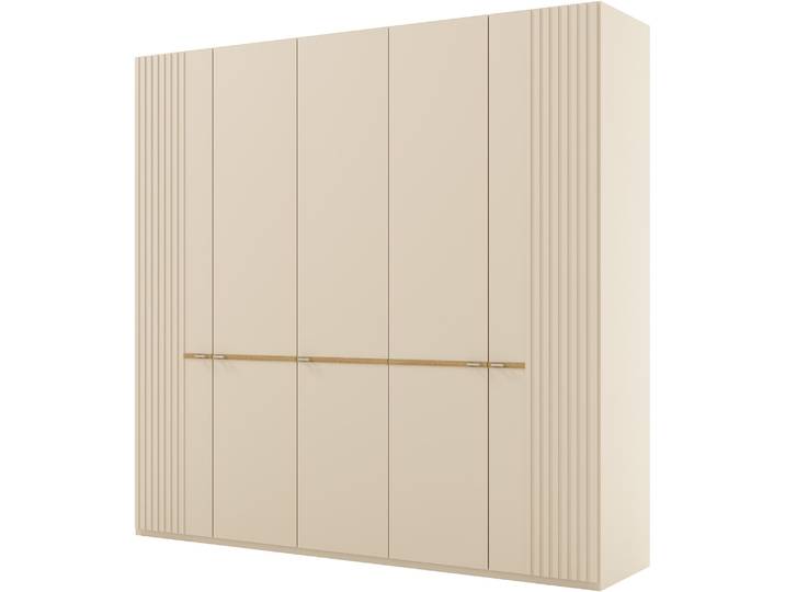 Drehtürenschrank, Hartfaserplatte, Beige, 246,3×236×58 cm, 5 Türen, Musterring