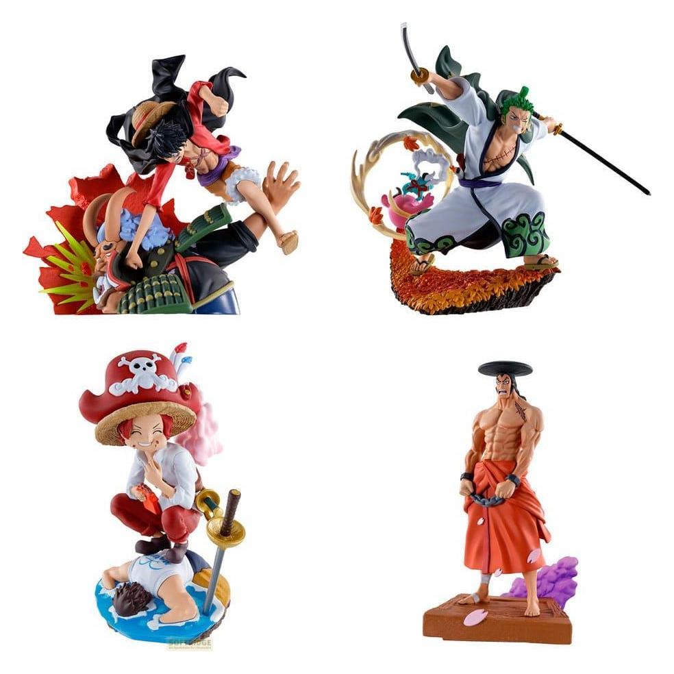 Megahouse One Piece Petitrama PVC Mini-Statue Logbox Re Birth Wano Kuni Vol. 1 Set 9 cm (63297)
