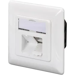 Digitus CAT 5e Modulare Anschlussdose, geschirmt, 2x RJ45 8P8C, LSA, Reinweiß, Aufputz