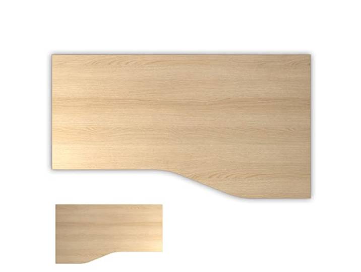bümö Tischplatte 180x100 cm in Eiche, Schreibtischplatte aus Holz, Holzplatte, Spanplatte kratzfest beschichtet, ABS-Kante, 120 kg Tragkraft für DIY Homeoffice Schreibtisch & mehr