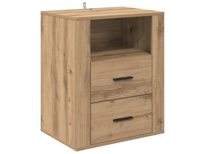 Heofavd Nachttisch Artisan-Eiche 35x50x60 cm Kommode mit 2 Schubladen
