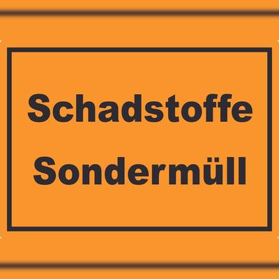 HB-Druck Schadstoffe Sondermüll Mülltrennung Aufkleber mit Text A1 (594x841mm)