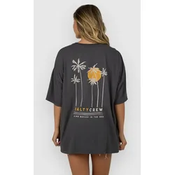 Salty Crew Palm Set Cover Up T-Shirt charcoal Gr. LXL